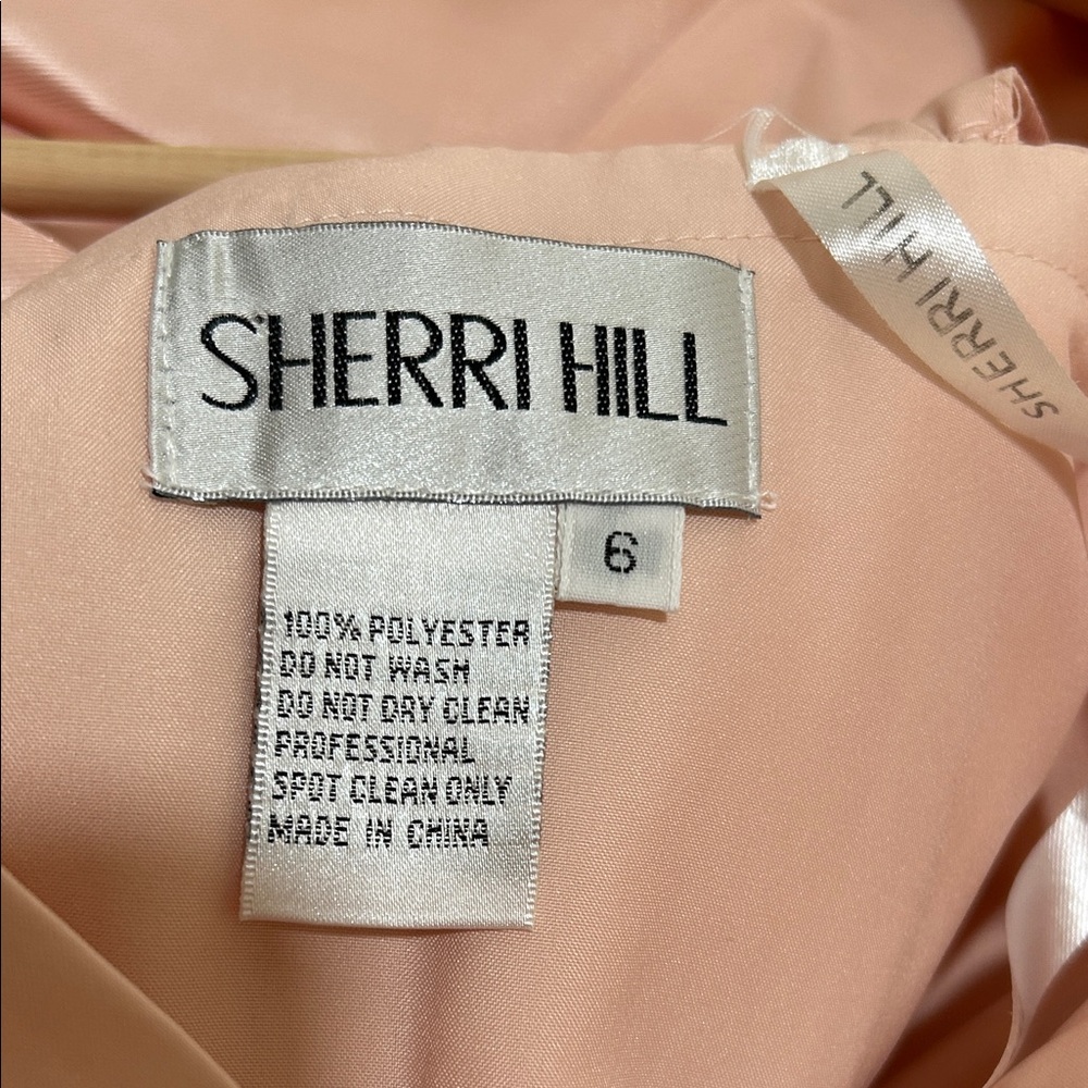 SHERRI HILLL WOMENS STRAPPED MIKANO MERMAID GOWN WITH SKIRT PINK Sz 6 - Picture 14 of 15
